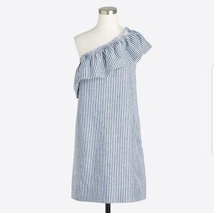 J Crew Striped One Shoulder dress
